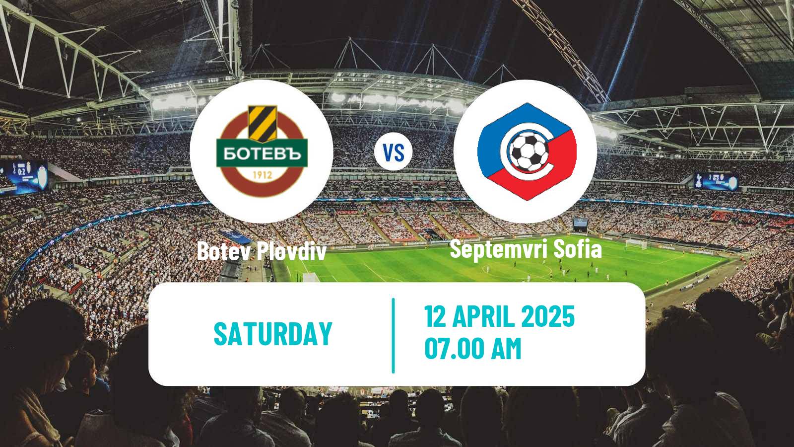 Soccer Bulgarian Parva Liga Botev Plovdiv - Septemvri Sofia