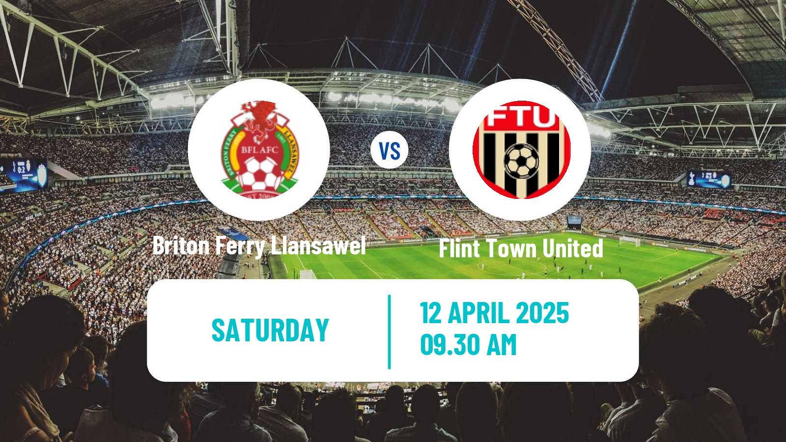 Soccer Welsh Cymru Premier Briton Ferry Llansawel - Flint Town United