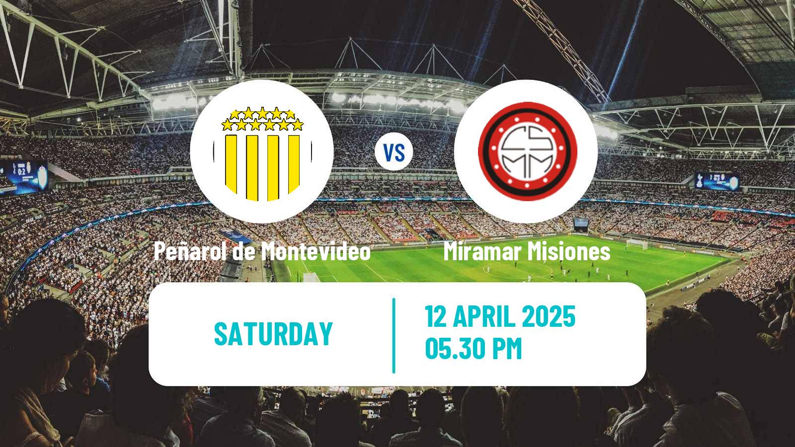 Soccer Uruguayan Primera Division Peñarol de Montevideo - Miramar Misiones