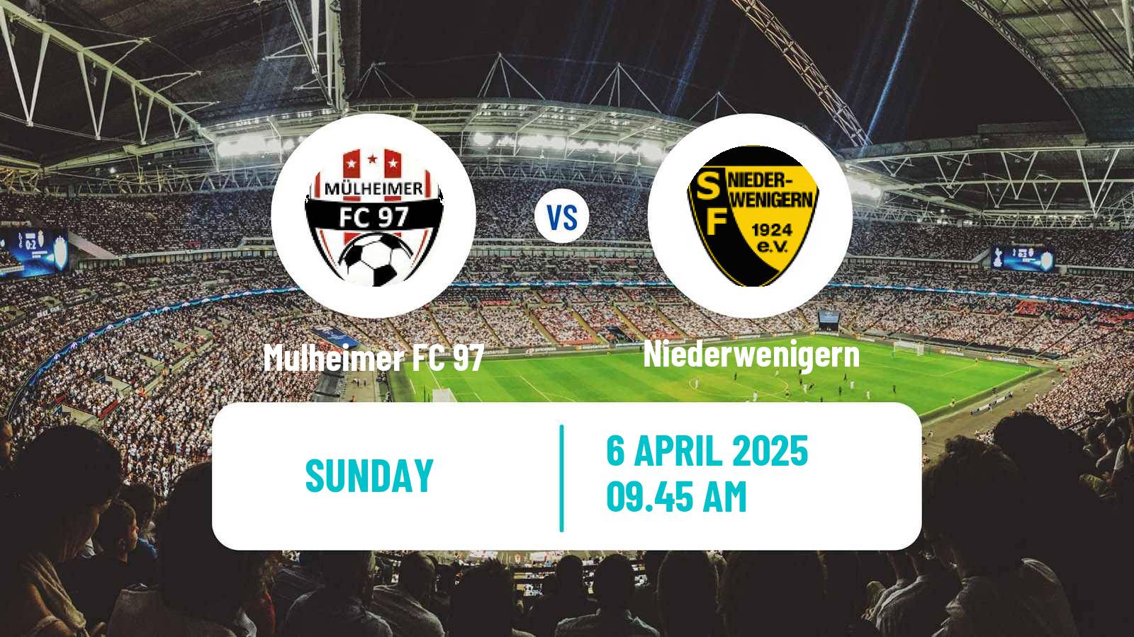 Soccer German Oberliga Niederrhein Mulheimer FC 97 - Niederwenigern