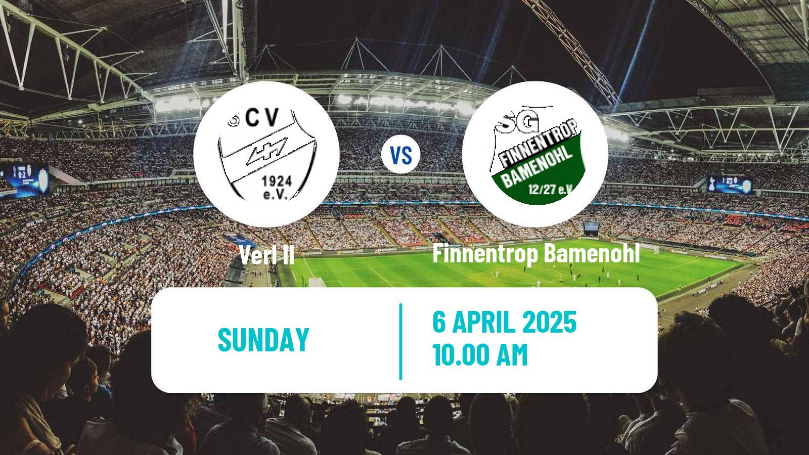 Soccer German Oberliga Westfalen Verl II - Finnentrop Bamenohl