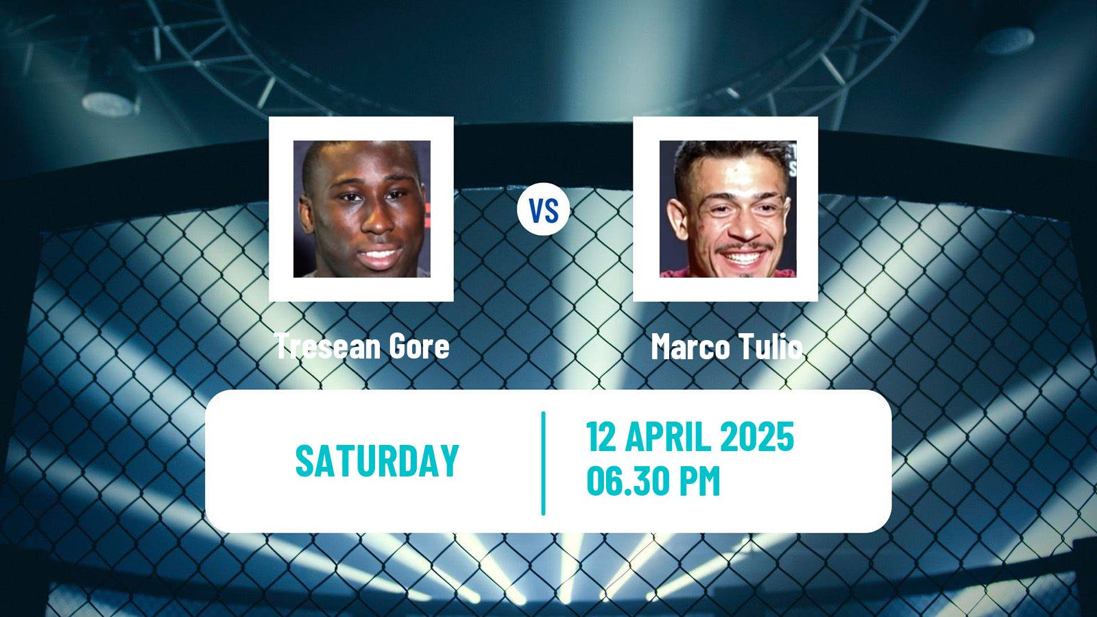 MMA Middleweight UFC Men Tresean Gore - Marco Tulio