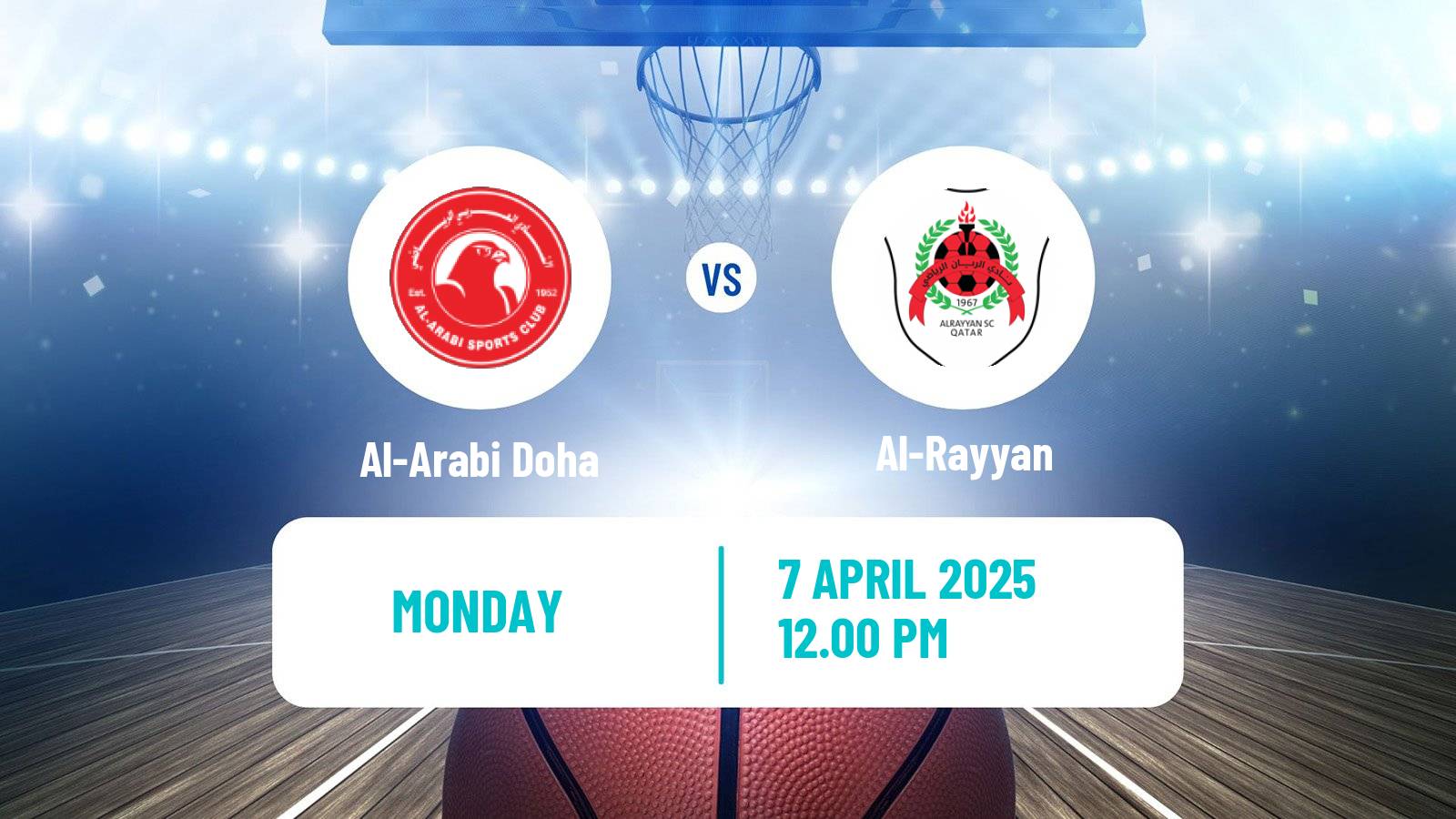 Basketball Qatar Basketball League Al-Arabi Doha - Al-Rayyan
