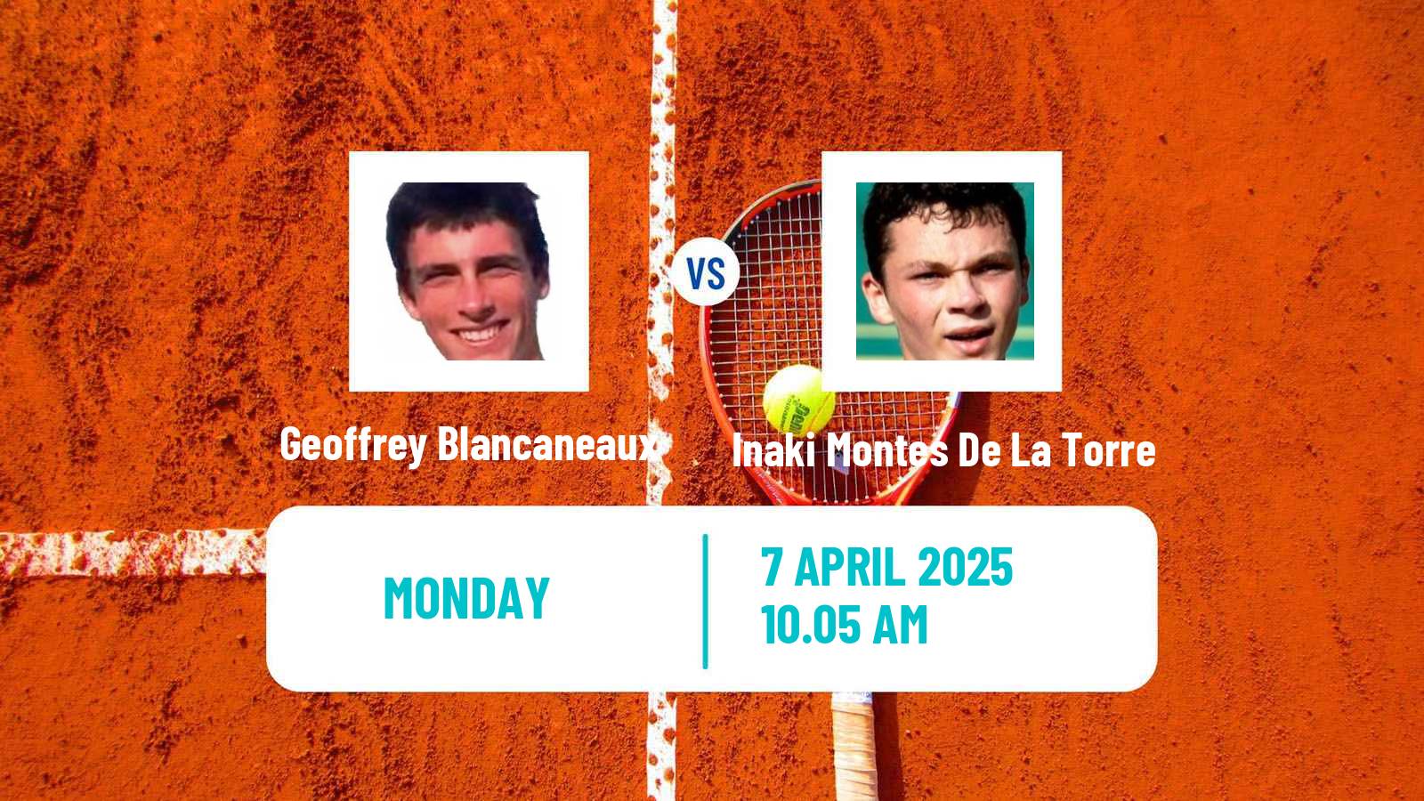 Tennis Sarasota Challenger Men Geoffrey Blancaneaux - Inaki Montes De La Torre