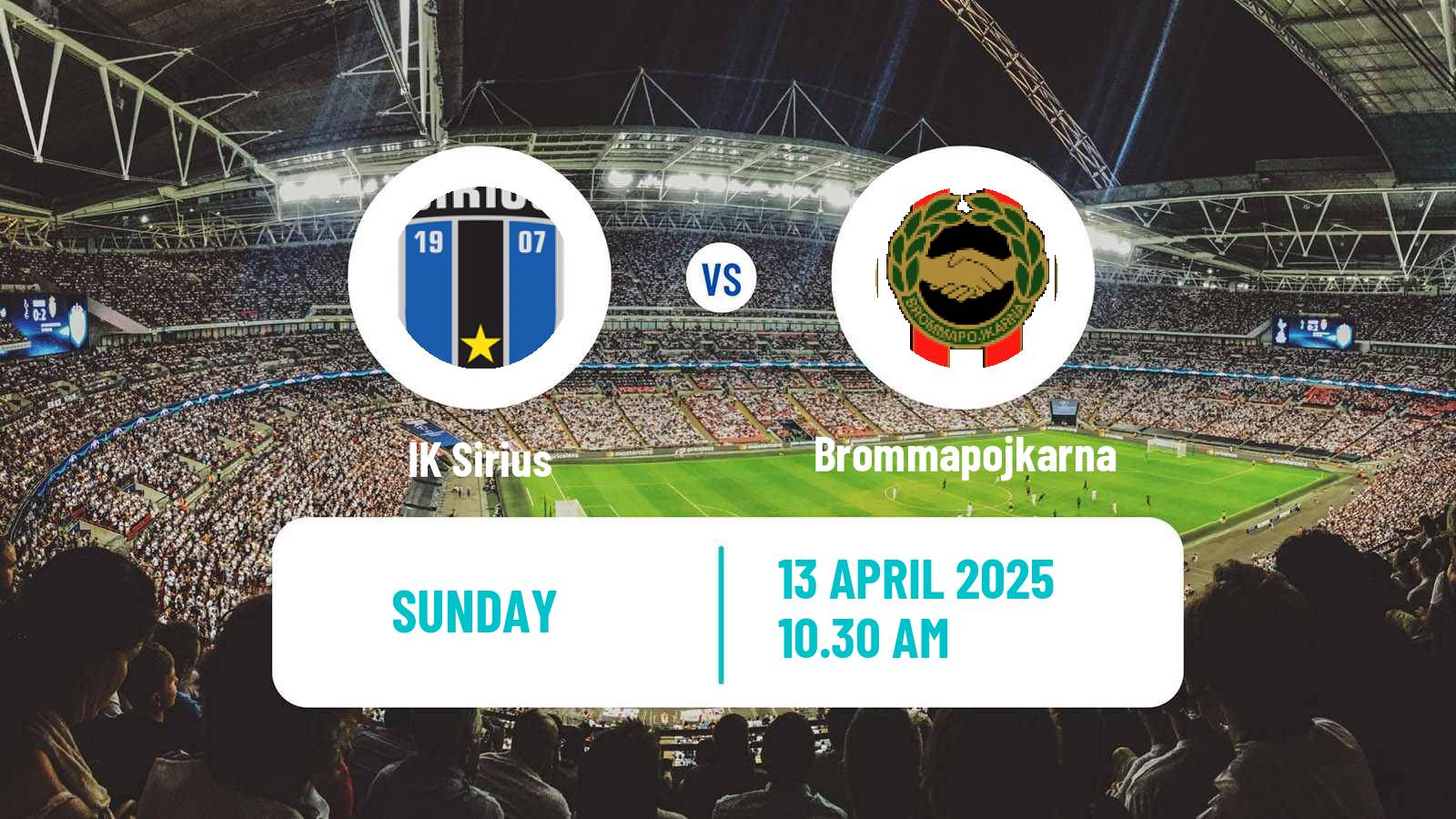 Soccer Swedish Allsvenskan Sirius - Brommapojkarna