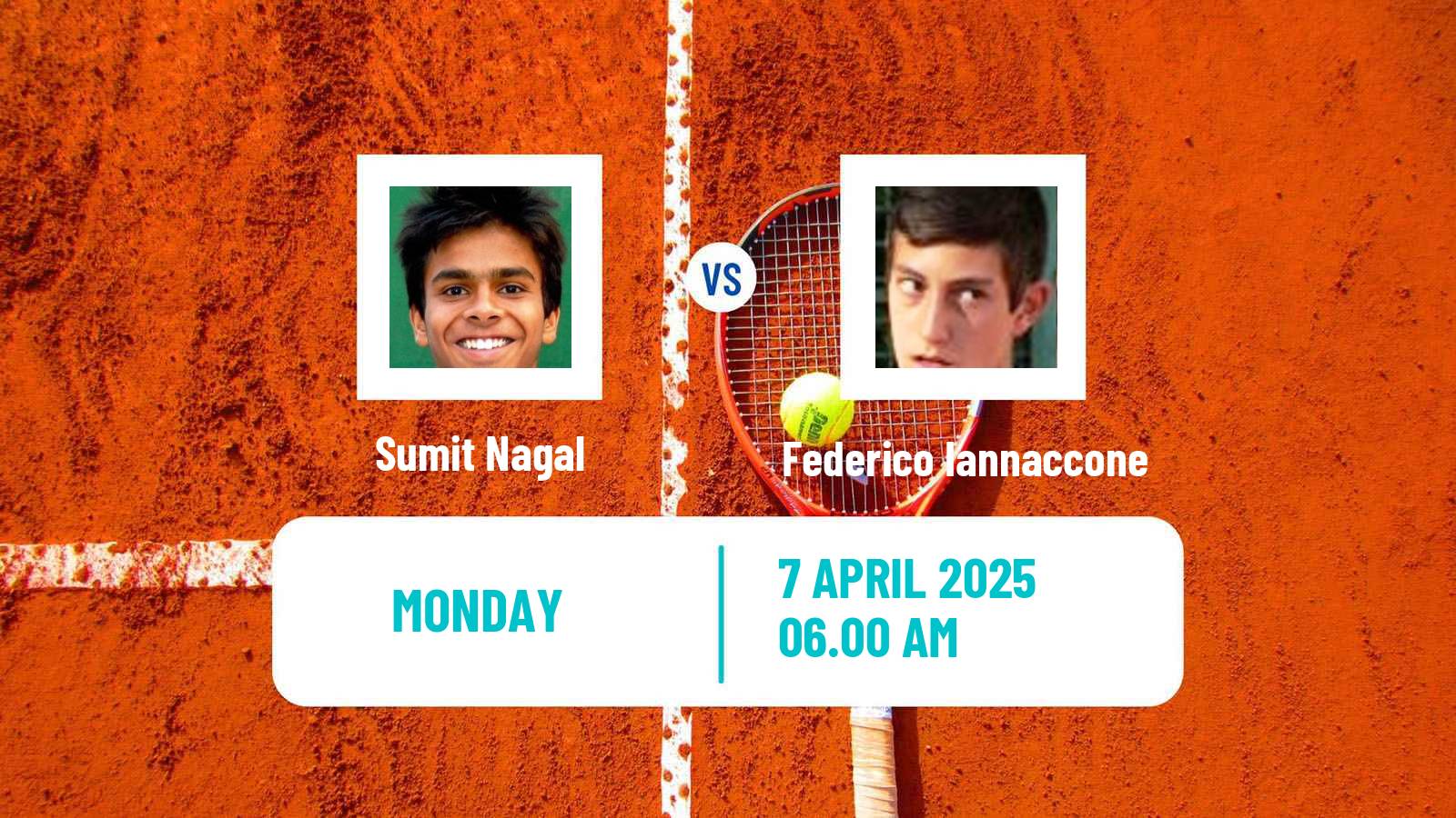 Tennis Monza Challenger Men Sumit Nagal - Federico Iannaccone