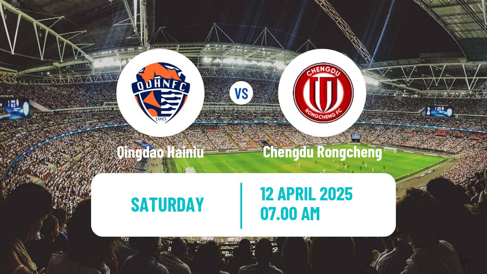 Soccer Chinese Super League Qingdao Hainiu - Chengdu Rongcheng