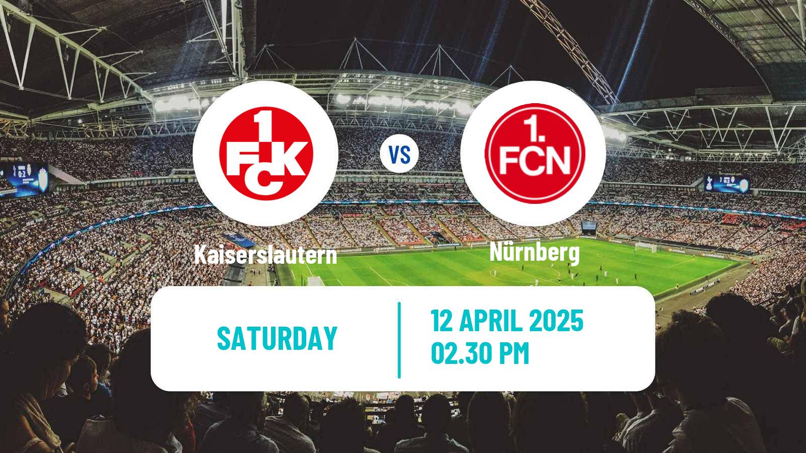 Soccer German 2 Bundesliga Kaiserslautern - Nürnberg