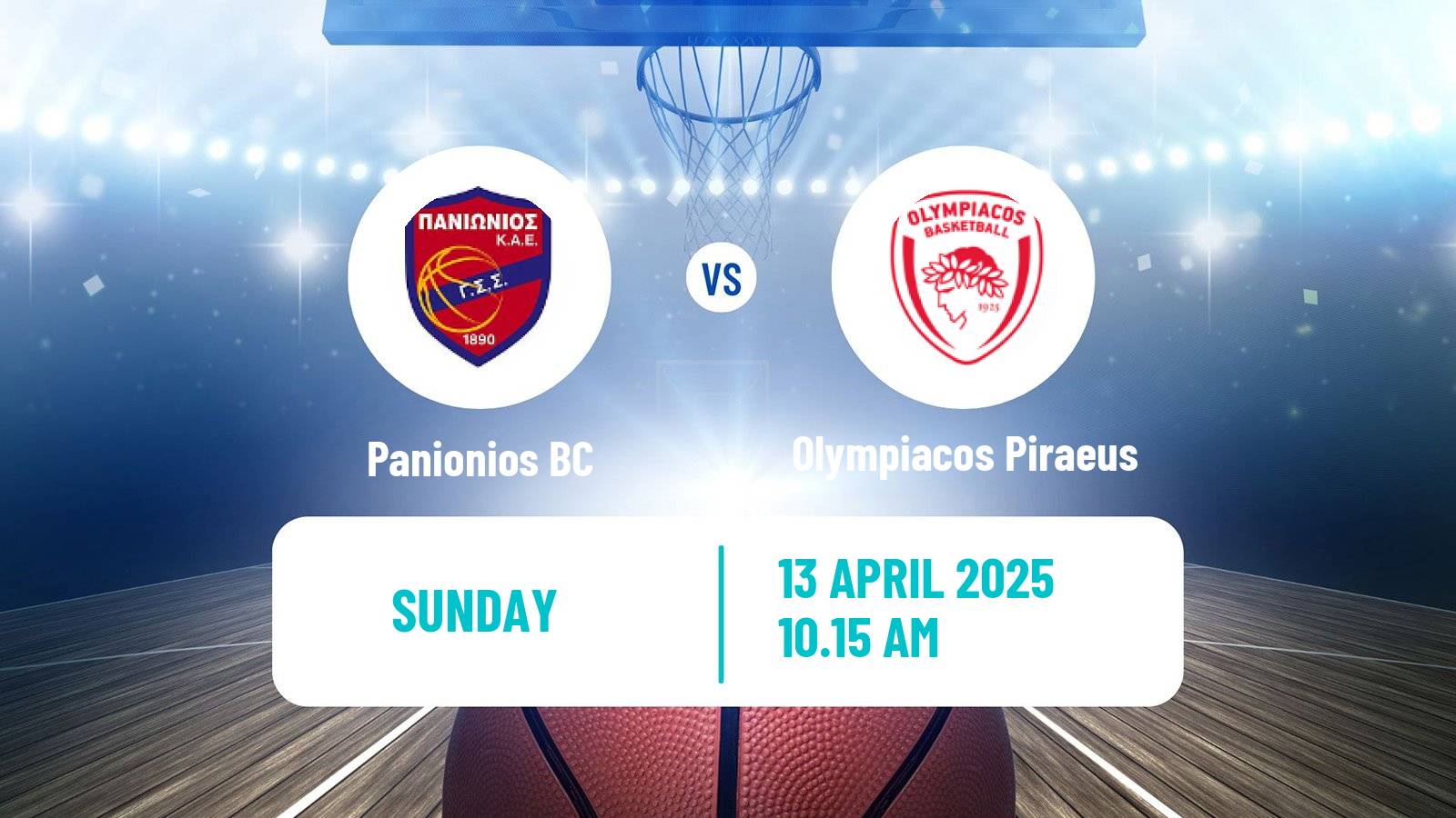 Basketball Greek Basket League A1 Panionios - Olympiacos Piraeus