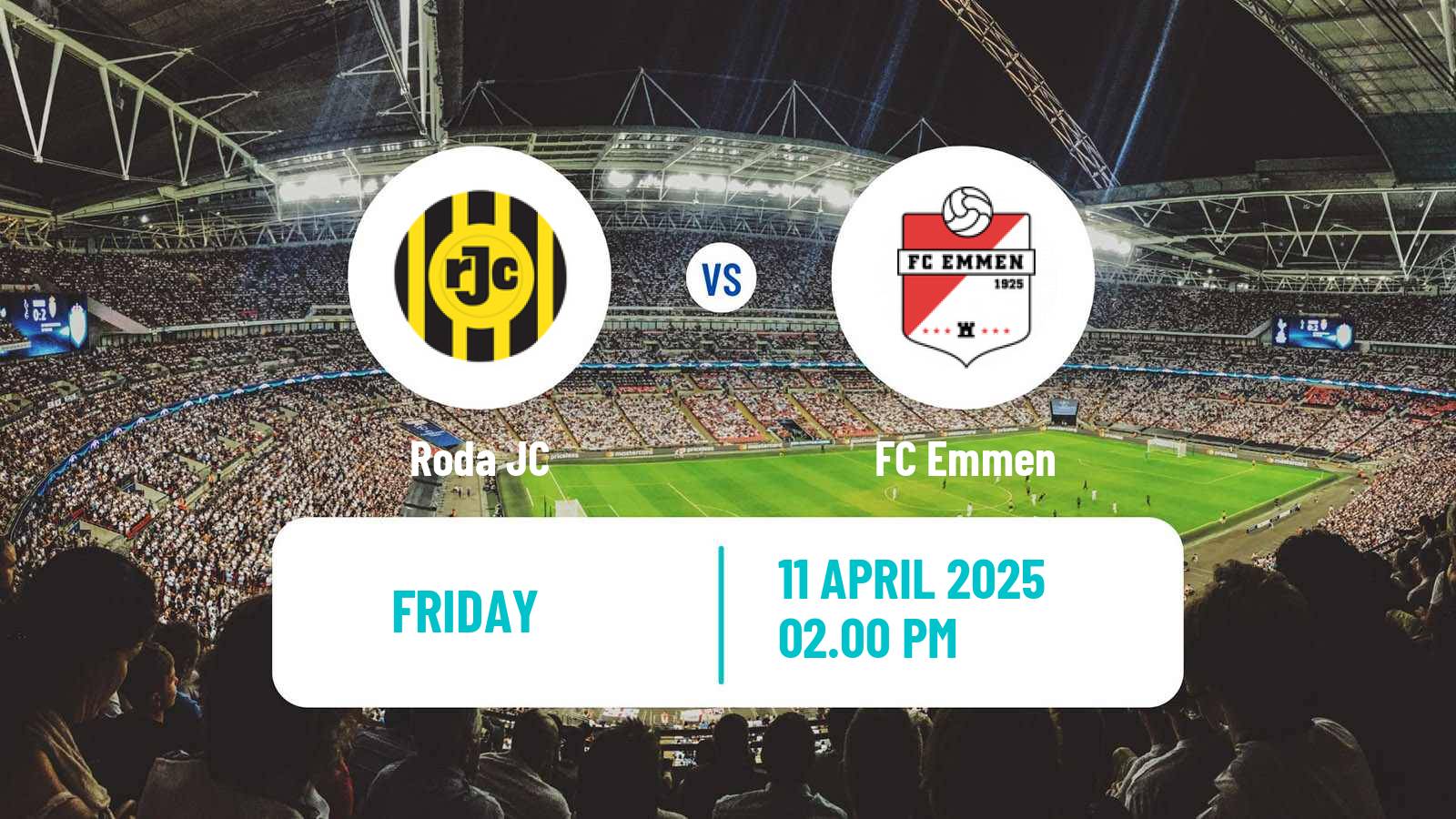 Soccer Dutch Eerste Divisie Roda - Emmen
