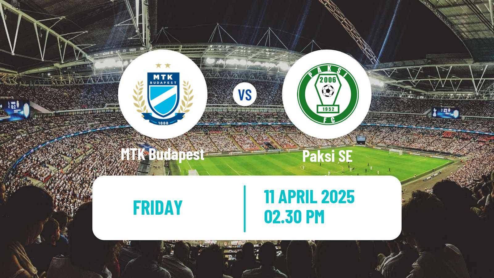 Soccer Hungarian NB I MTK Budapest - Paksi SE