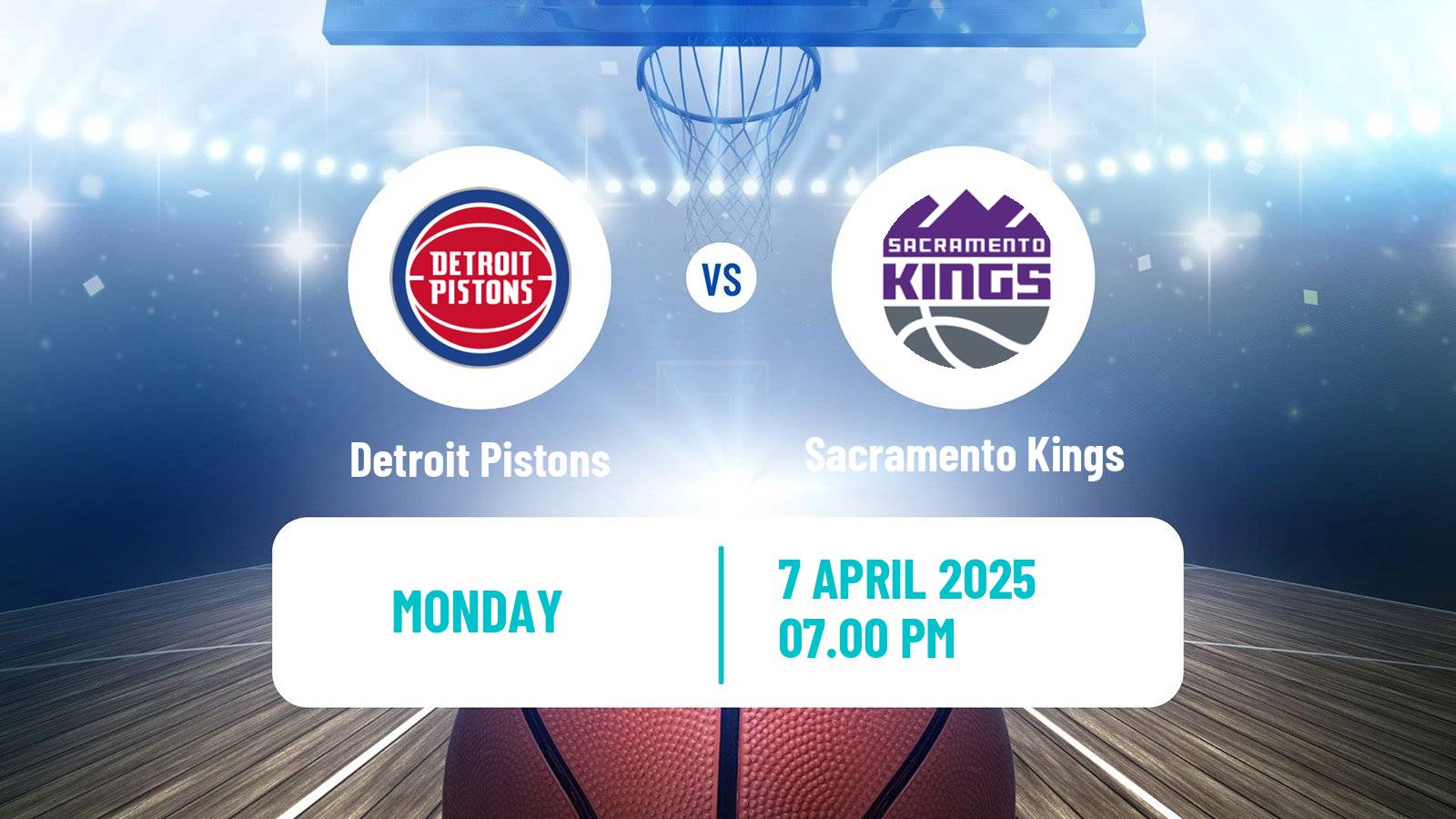 Basketball NBA Detroit Pistons - Sacramento Kings