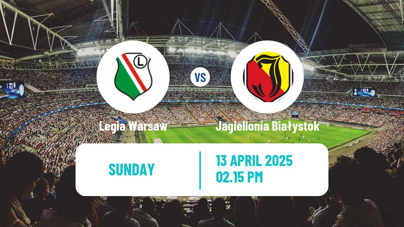 Soccer Polish Ekstraklasa Legia Warsaw - Jagiellonia Białystok