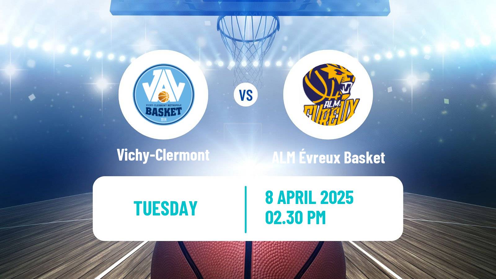 Basketball French LNB Pro B Vichy-Clermont - ALM Évreux Basket