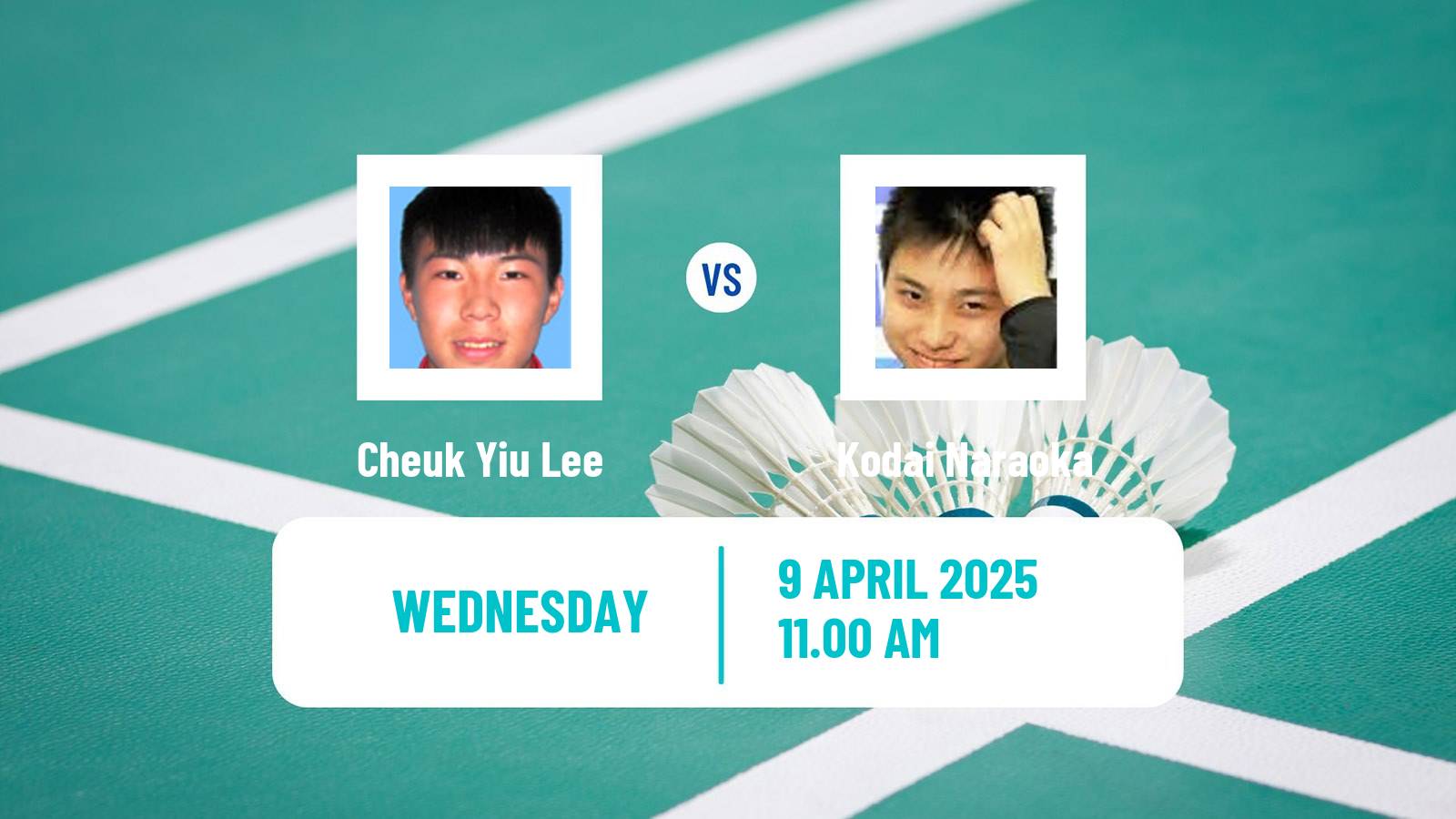 Badminton BWF Asia Championships Men Cheuk Yiu Lee - Kodai Naraoka
