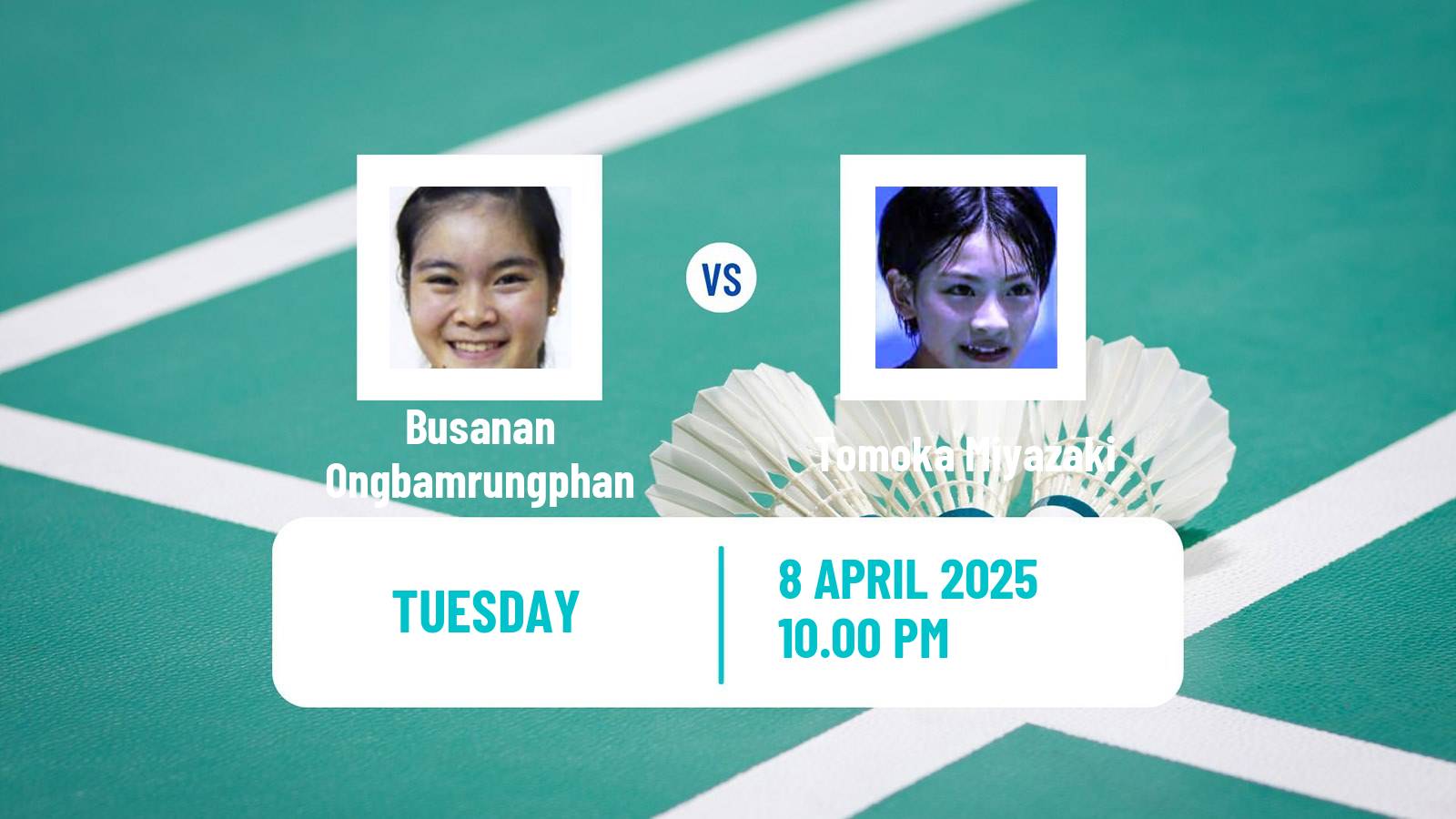 Badminton BWF Asia Championships Women Busanan Ongbamrungphan - Tomoka Miyazaki