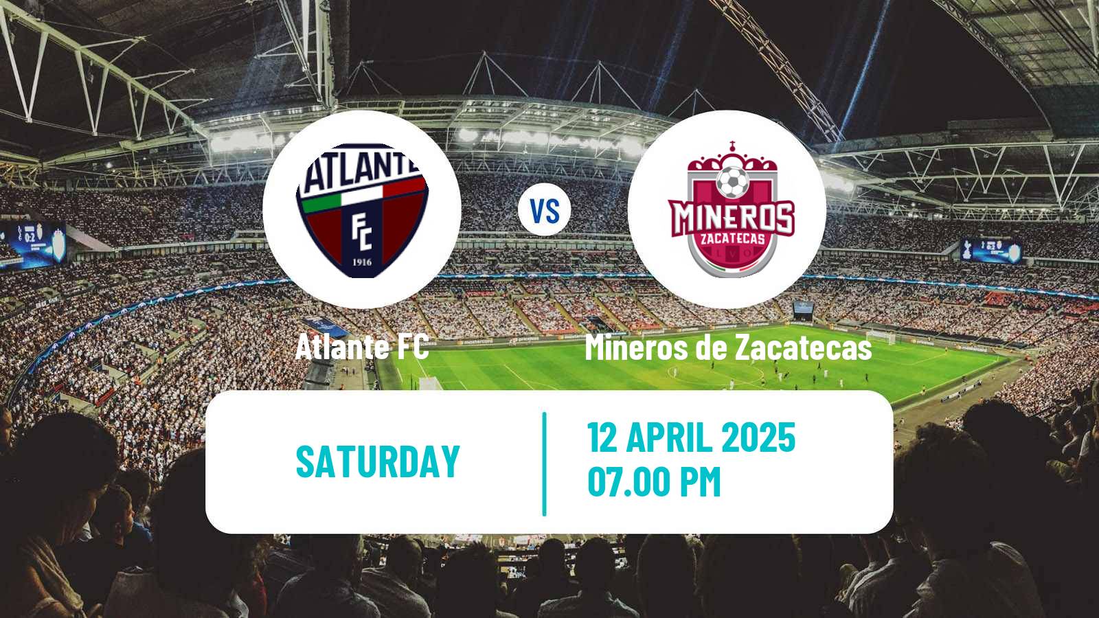 Soccer Mexican Liga de Expansion MX Atlante - Mineros de Zacatecas