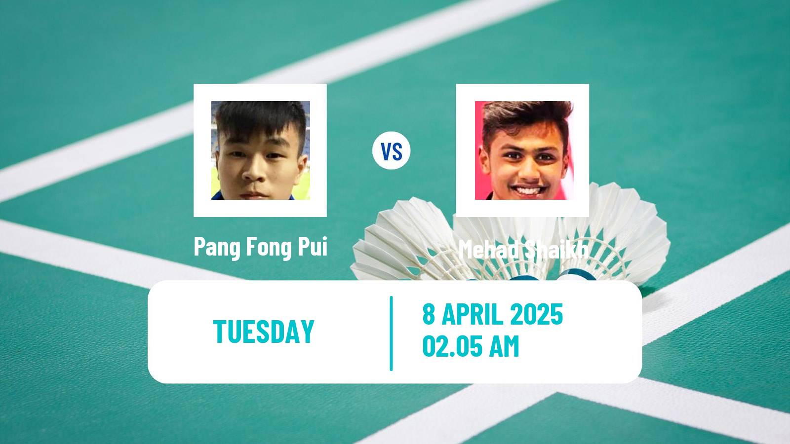 Badminton BWF Asia Championships Men Pang Fong Pui - Mehad Shaikh