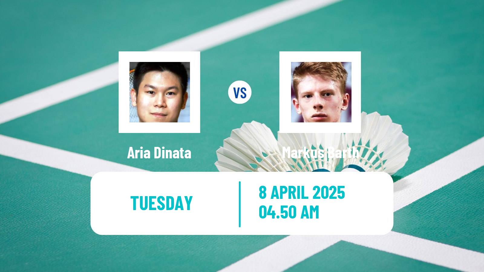 Badminton BWF European Championship Men Aria Dinata - Markus Barth