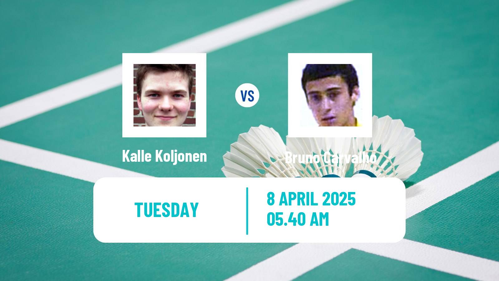 Badminton BWF European Championship Men Kalle Koljonen - Bruno Carvalho