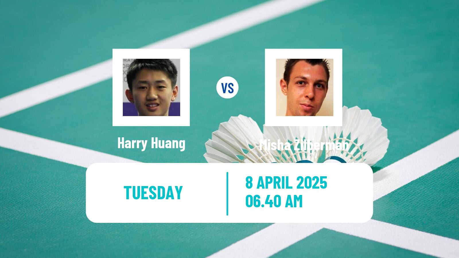 Badminton BWF European Championship Men Harry Huang - Misha Zilberman