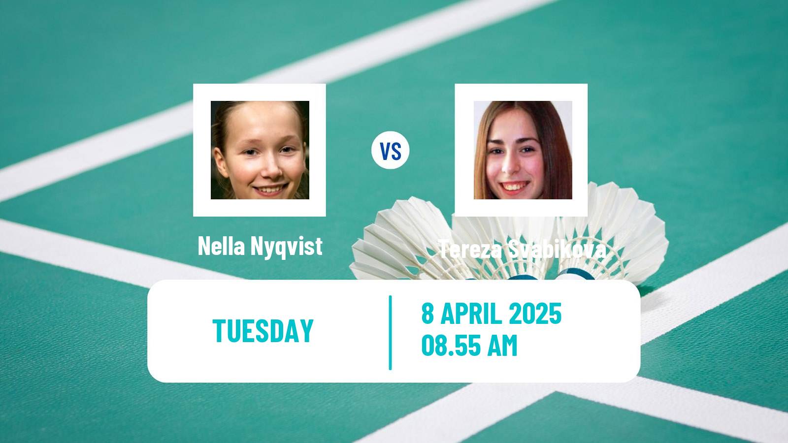 Badminton BWF European Championship Women Nella Nyqvist - Tereza Svabikova