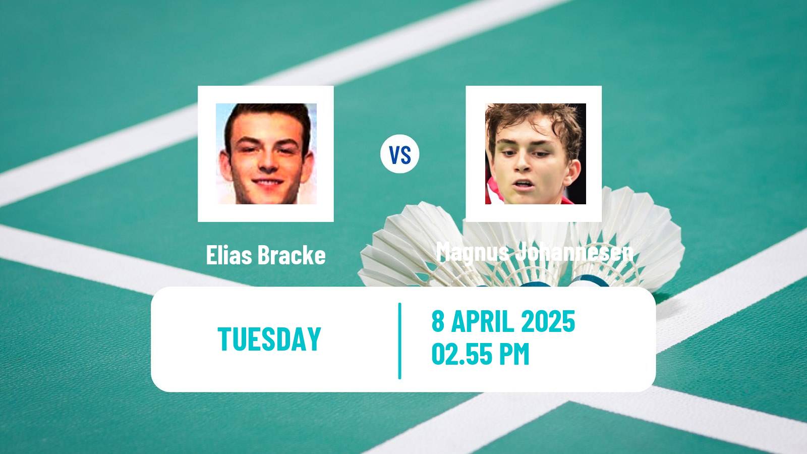 Badminton BWF European Championship Men Elias Bracke - Magnus Johannesen