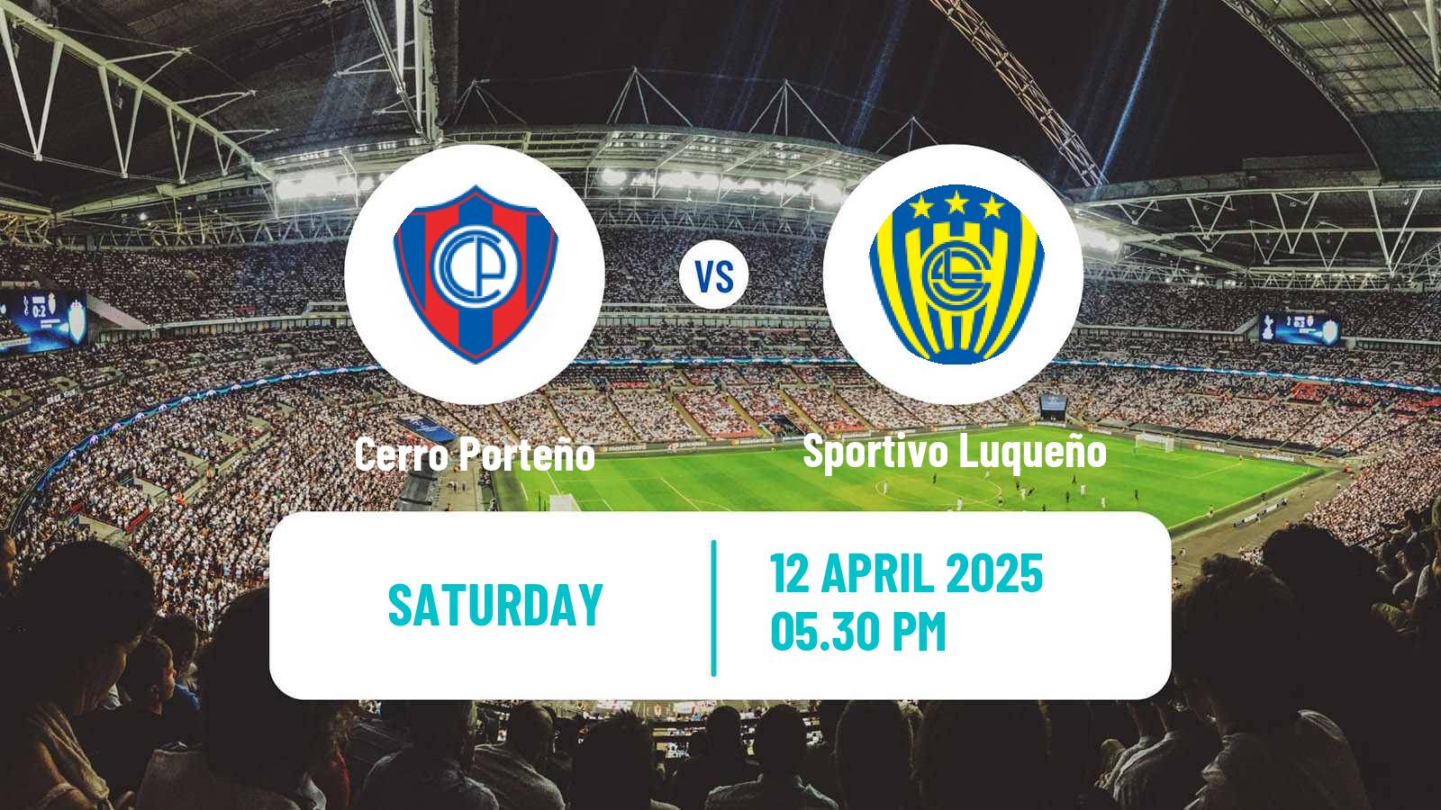 Soccer Paraguayan Primera Division Cerro Porteño - Sportivo Luqueño