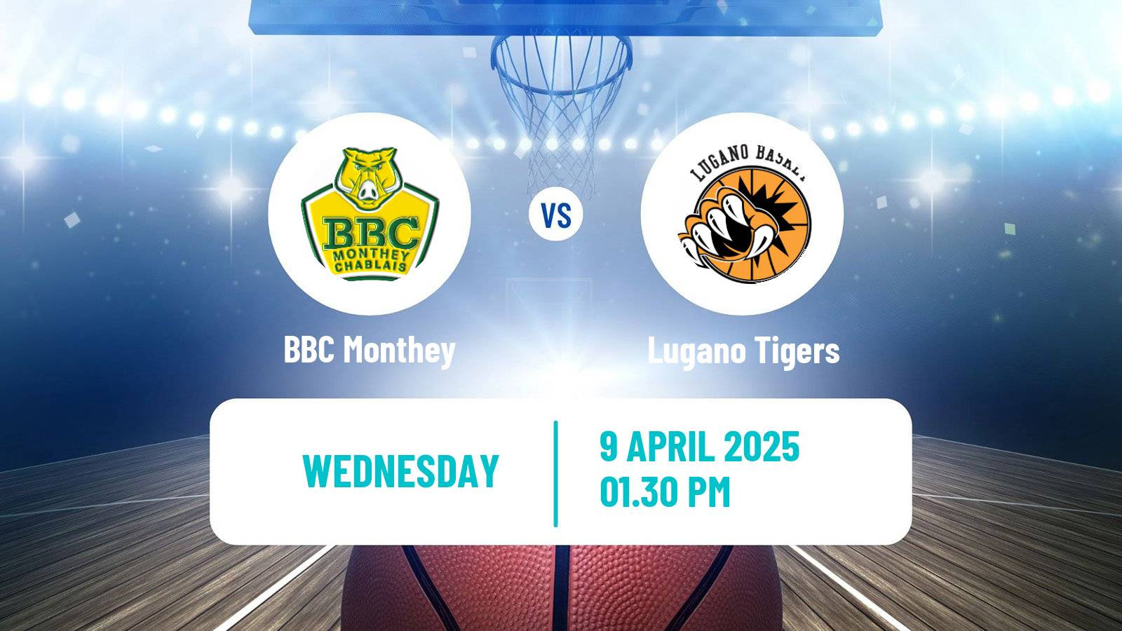 Basketball Swiss SB League Basketball Monthey - Lugano Tigers