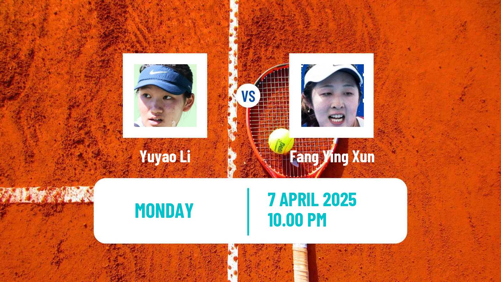 Tennis ITF W15 Wuning Women Yuyao Li - Fang Ying Xun