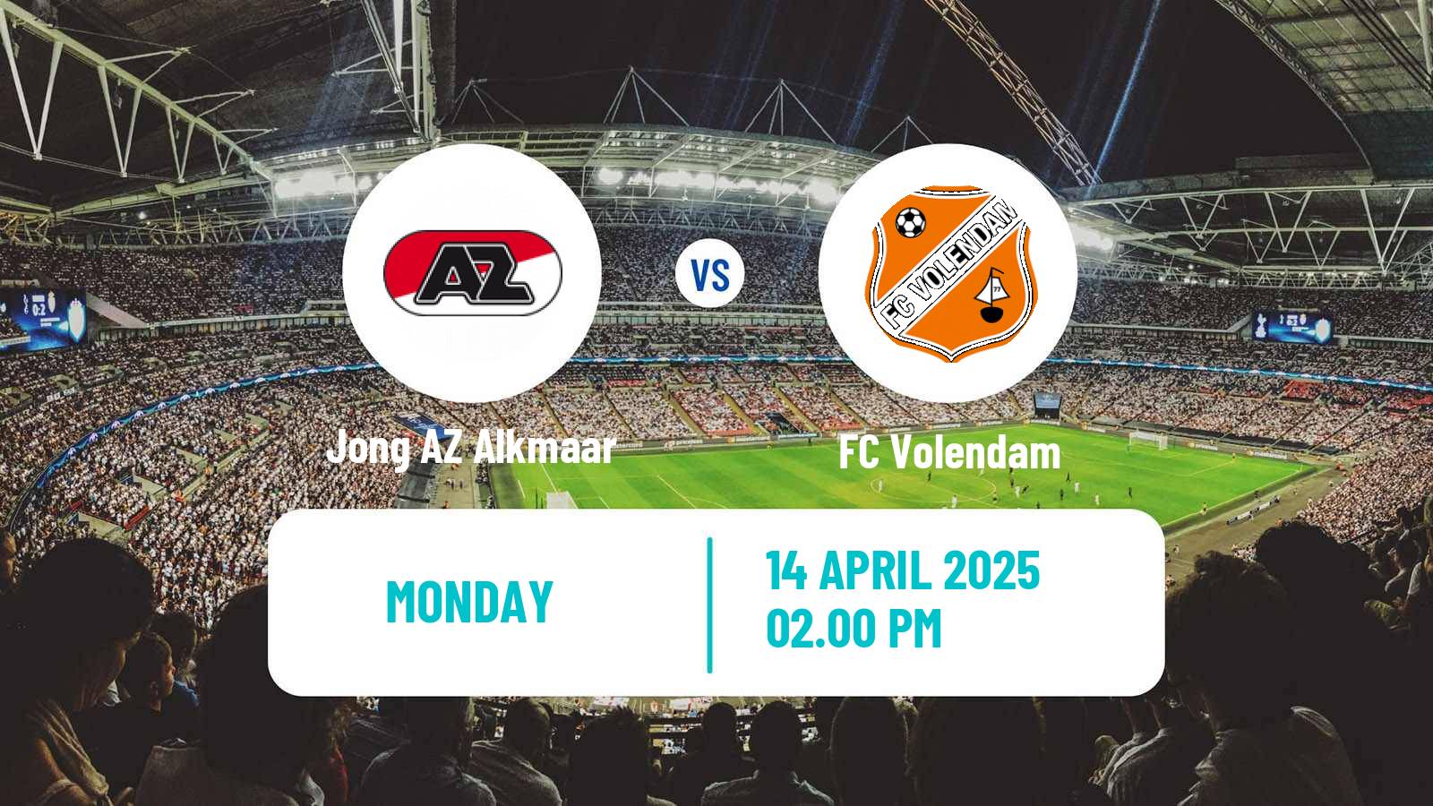 Soccer Dutch Eerste Divisie Jong AZ Alkmaar - Volendam
