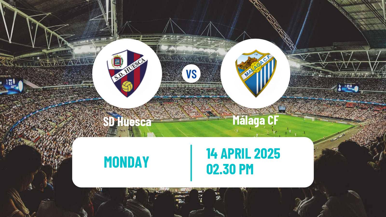 Soccer Spanish LaLiga2 Huesca - Málaga