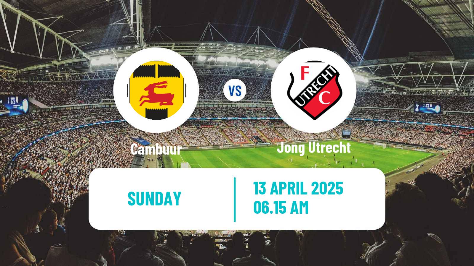 Soccer Dutch Eerste Divisie Cambuur - Jong Utrecht