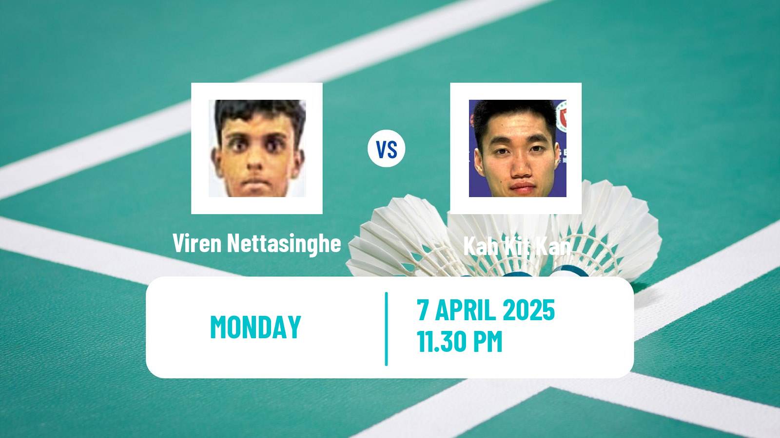 Badminton BWF Asia Championships Men Viren Nettasinghe - Kah Kit Kan