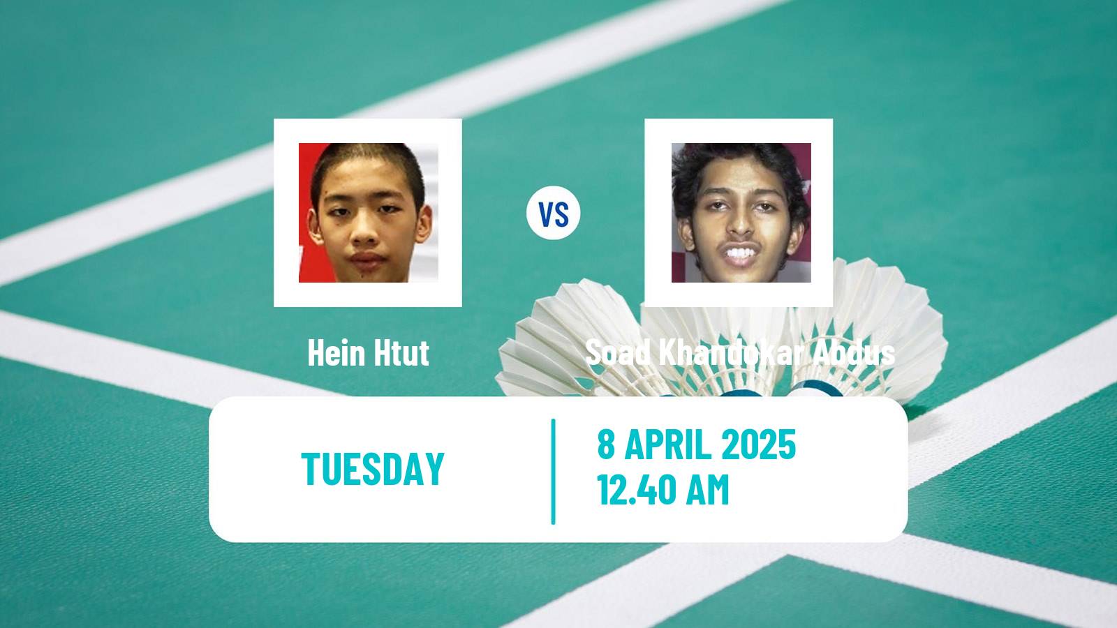 Badminton BWF Asia Championships Men Hein Htut - Soad Khandokar Abdus