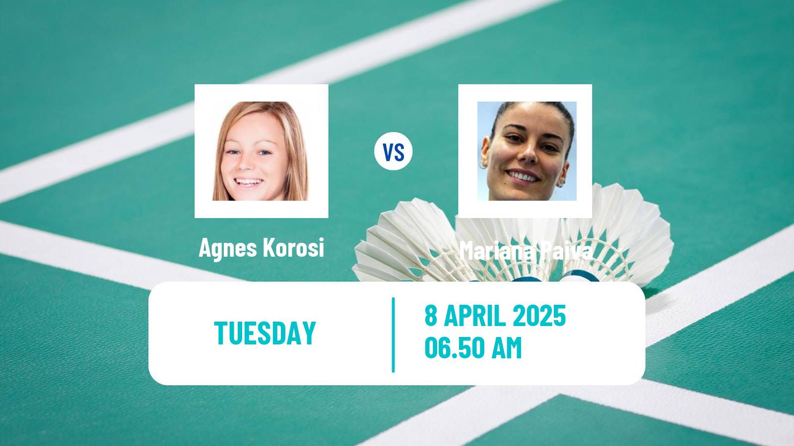 Badminton BWF European Championship Women Agnes Korosi - Mariana Paiva