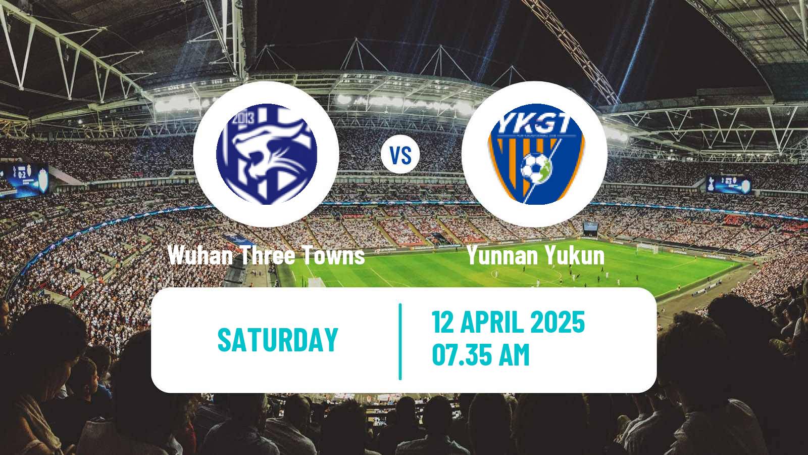Soccer Chinese Super League Wuhan Three Towns - Yunnan Yukun