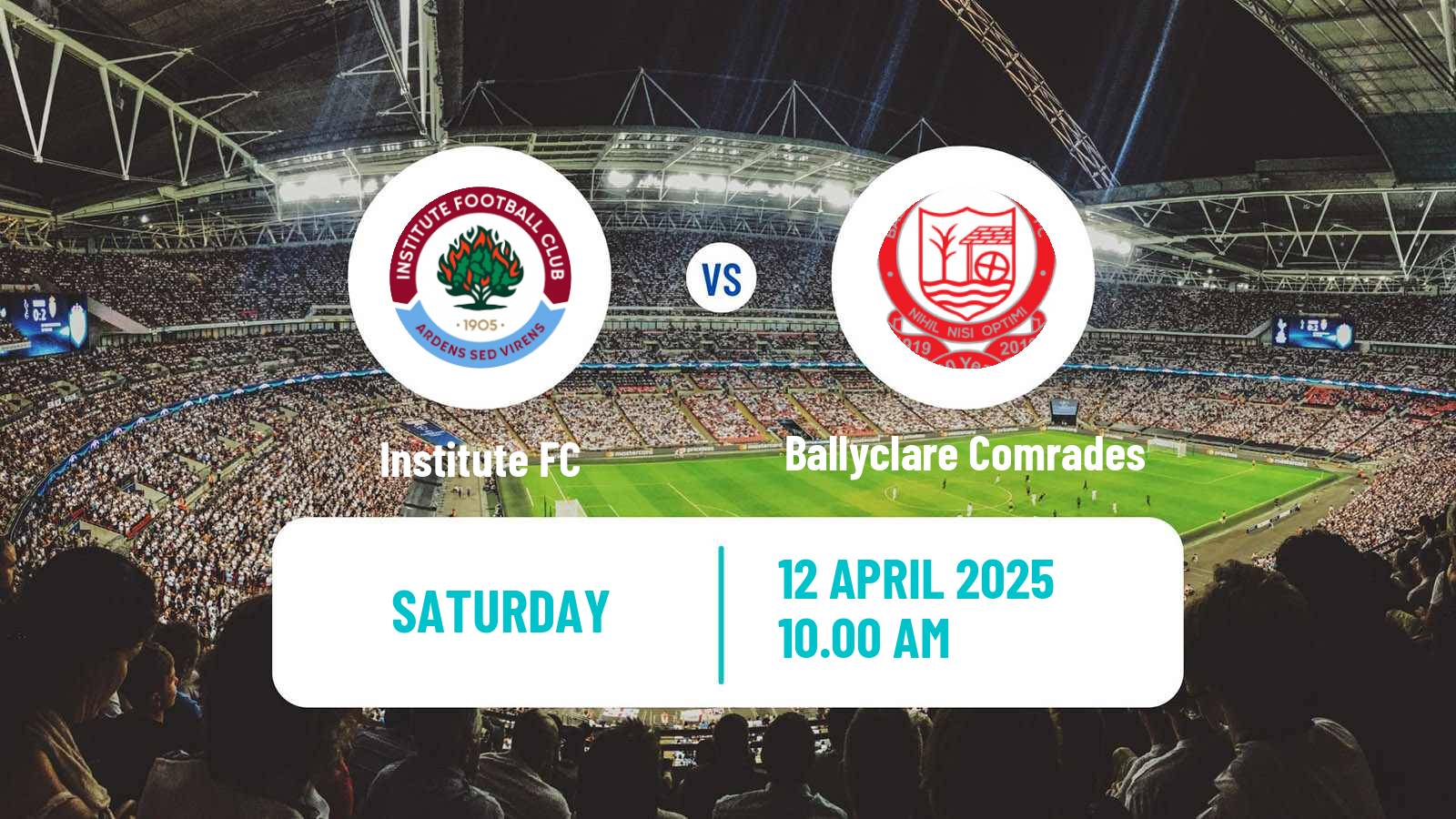Soccer Northern Irish Championship Institute FC - Ballyclare Comrades