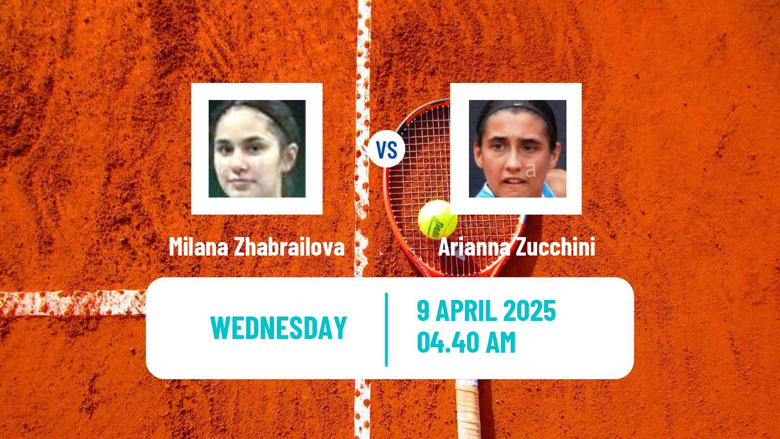 Tennis ITF W15 Monastir 14 Women 2025 Milana Zhabrailova - Arianna Zucchini