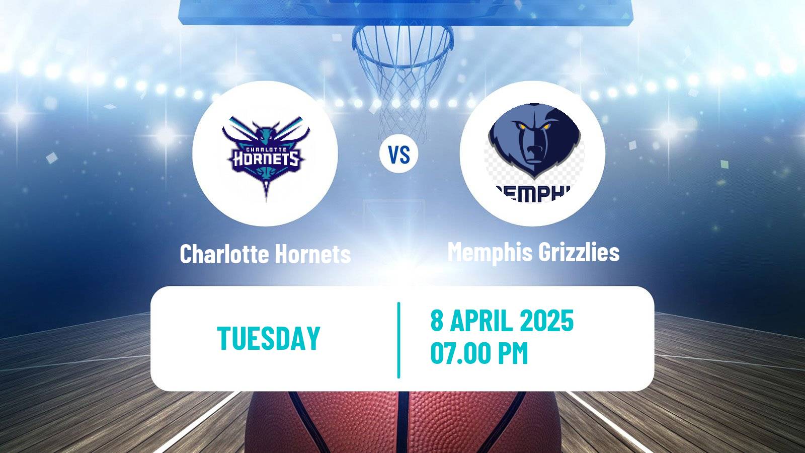 Basketball NBA Charlotte Hornets - Memphis Grizzlies