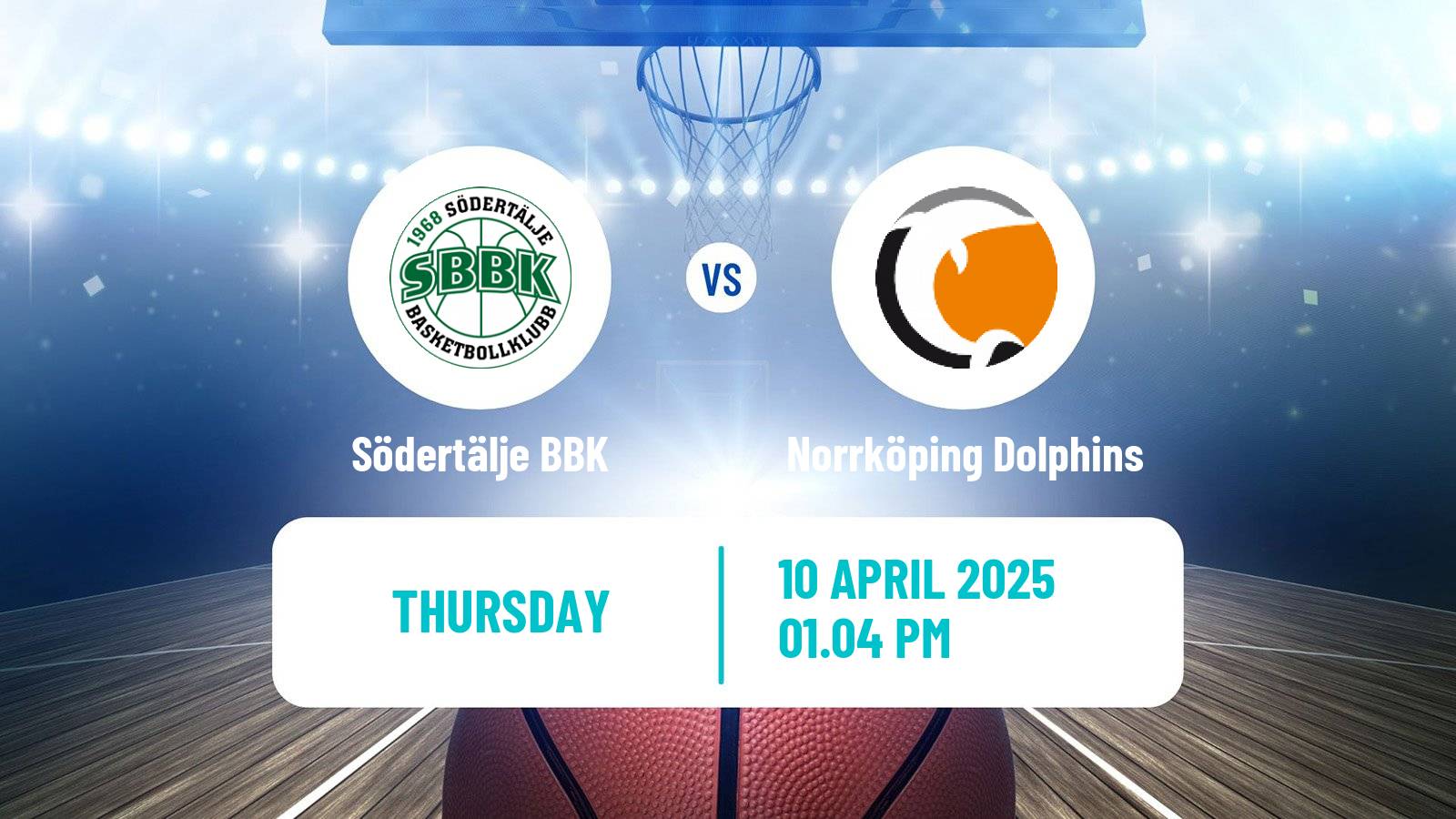 Basketball Swedish Basketligan Södertälje BBK - Norrköping Dolphins