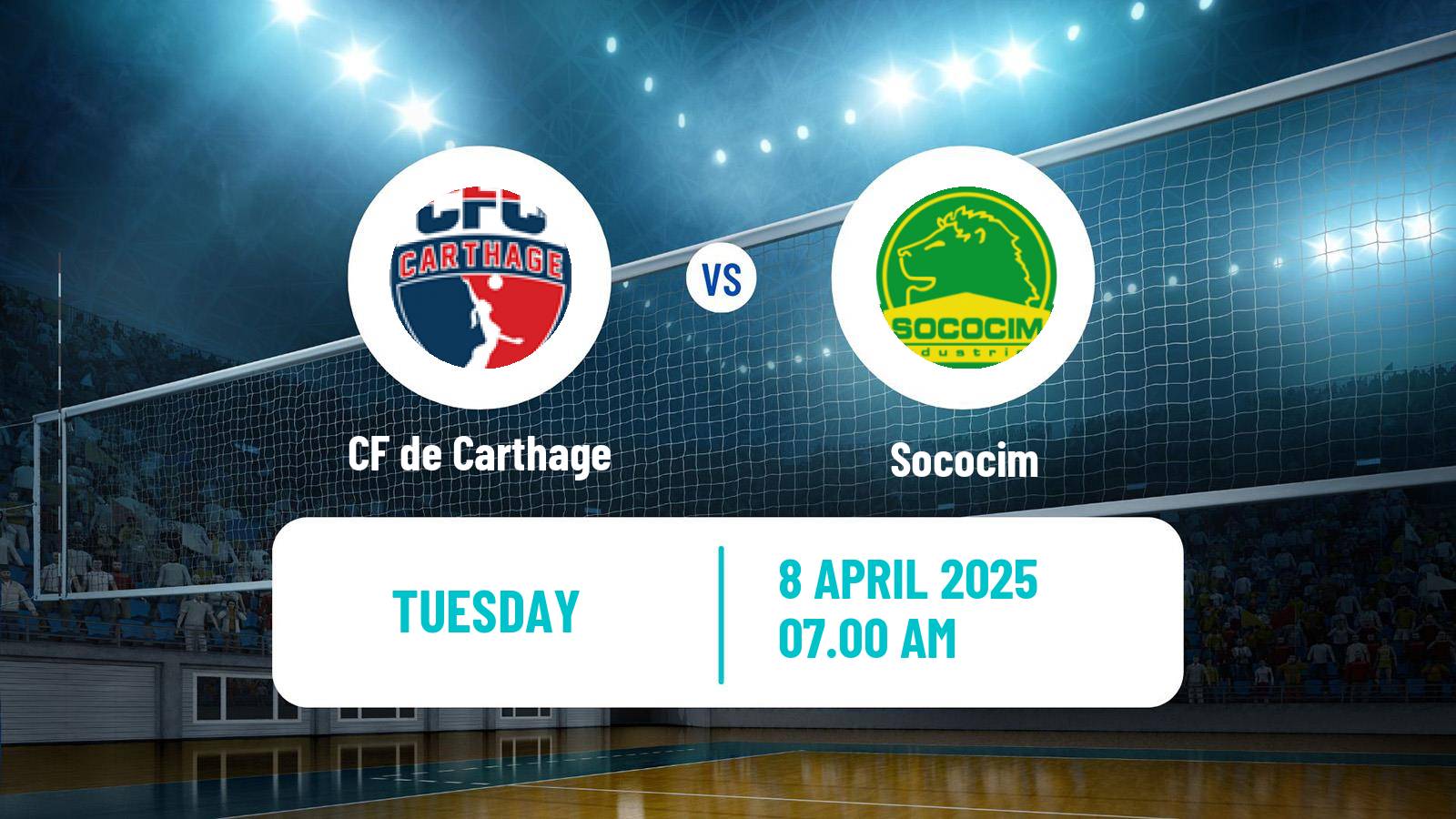 Volleyball African Club Championship Volleyball Women CF de Carthage - Sococim