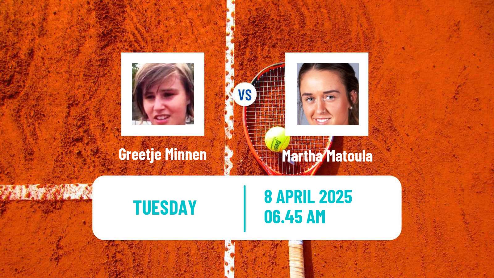 Tennis WTA Billie Jean King Cup Group I Greetje Minnen - Martha Matoula