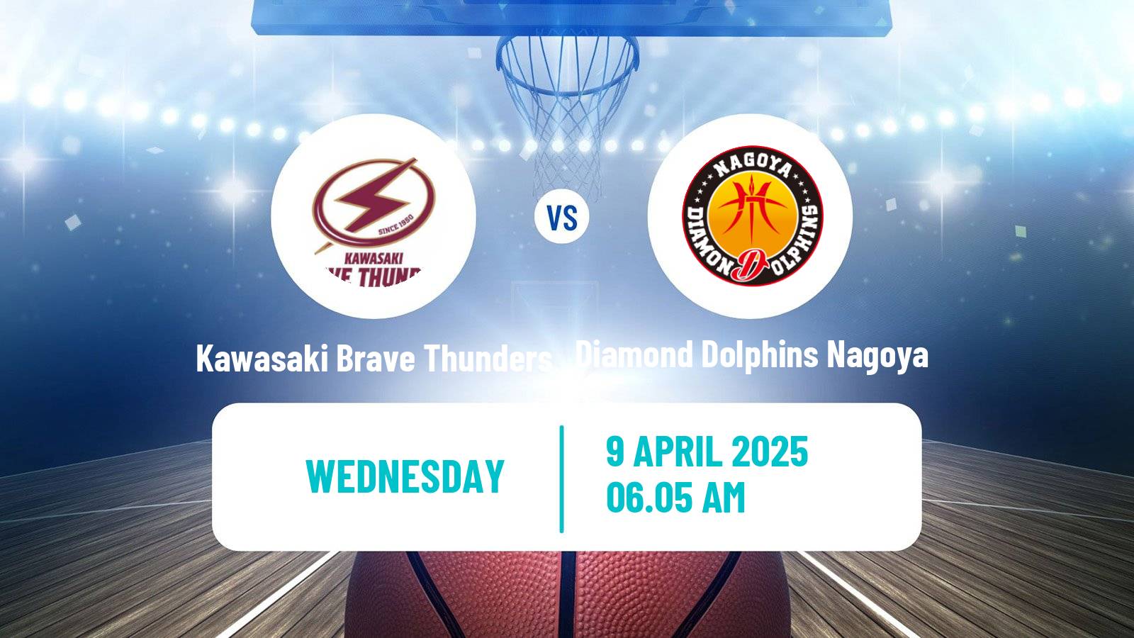 Basketball BJ League Kawasaki Brave Thunders - Diamond Dolphins Nagoya