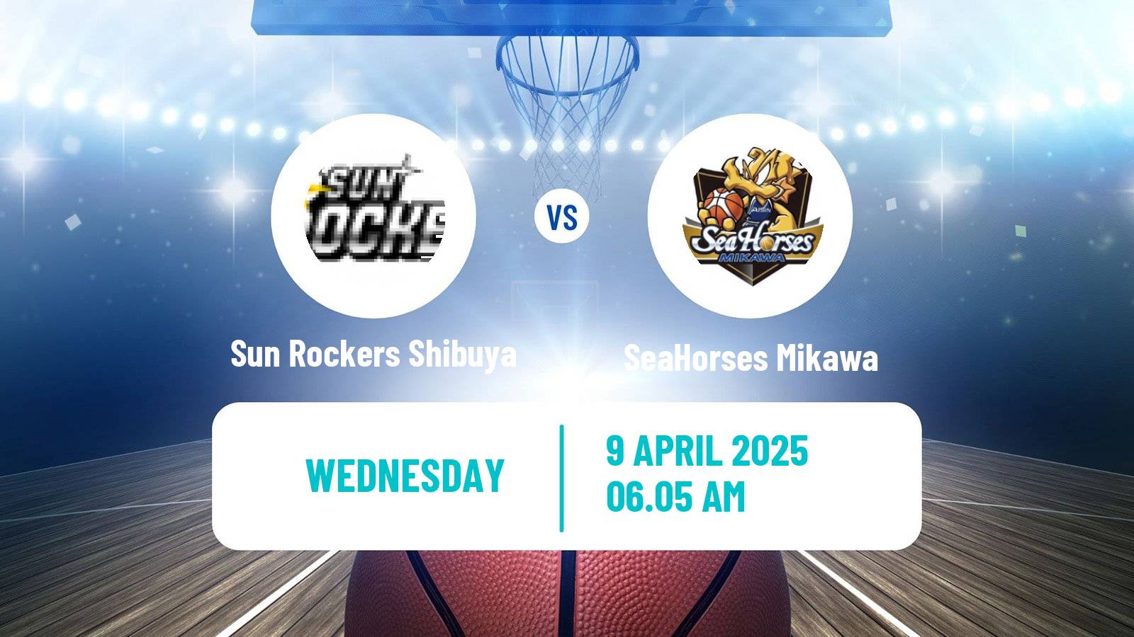 Basketball BJ League Sun Rockers Shibuya - SeaHorses Mikawa