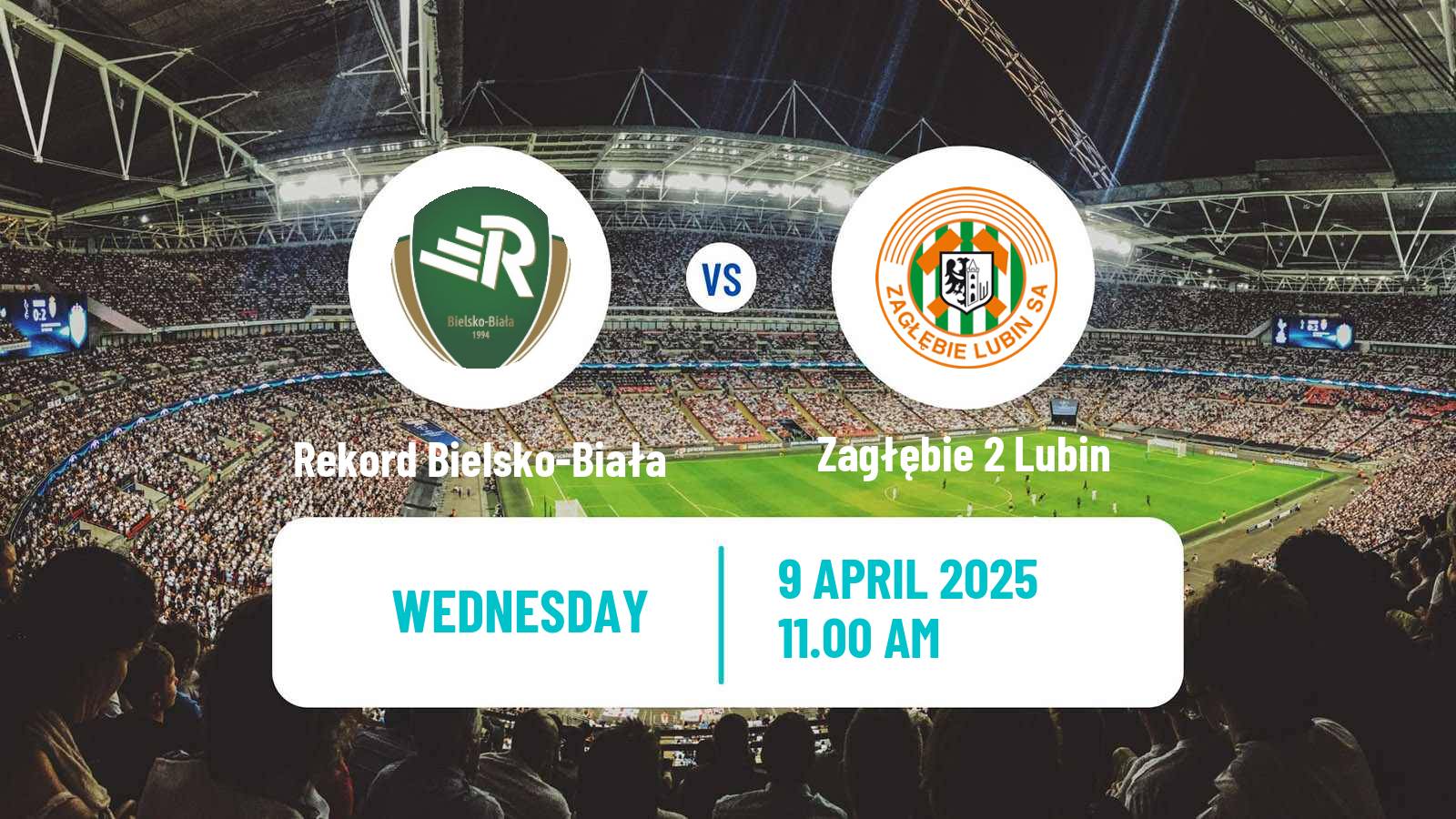 Soccer Polish Division 2 Rekord Bielsko-Biała - Zagłębie 2 Lubin