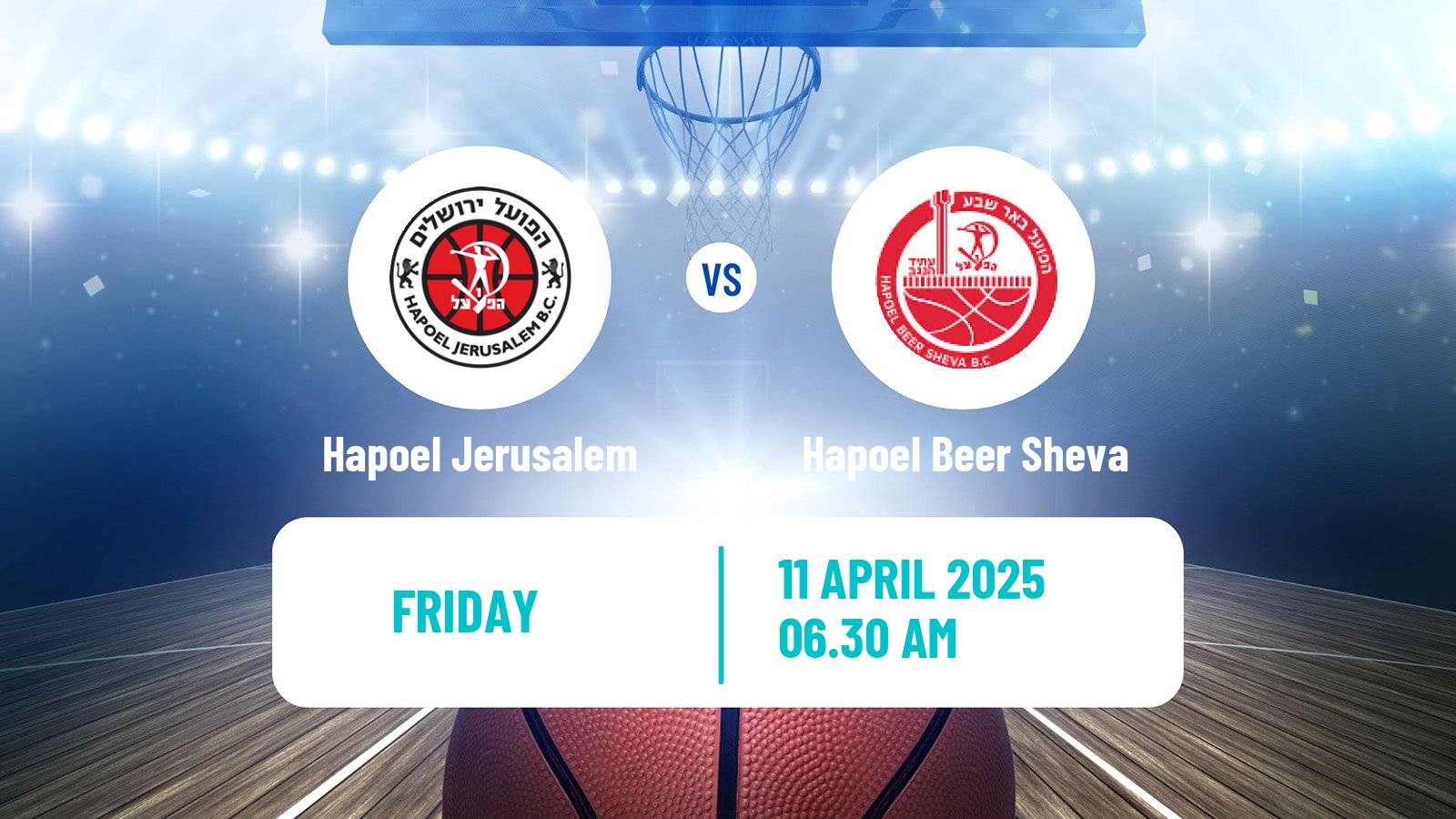 Basketball Israeli Basketball Super League Hapoel Jerusalem - Hapoel Beer Sheva