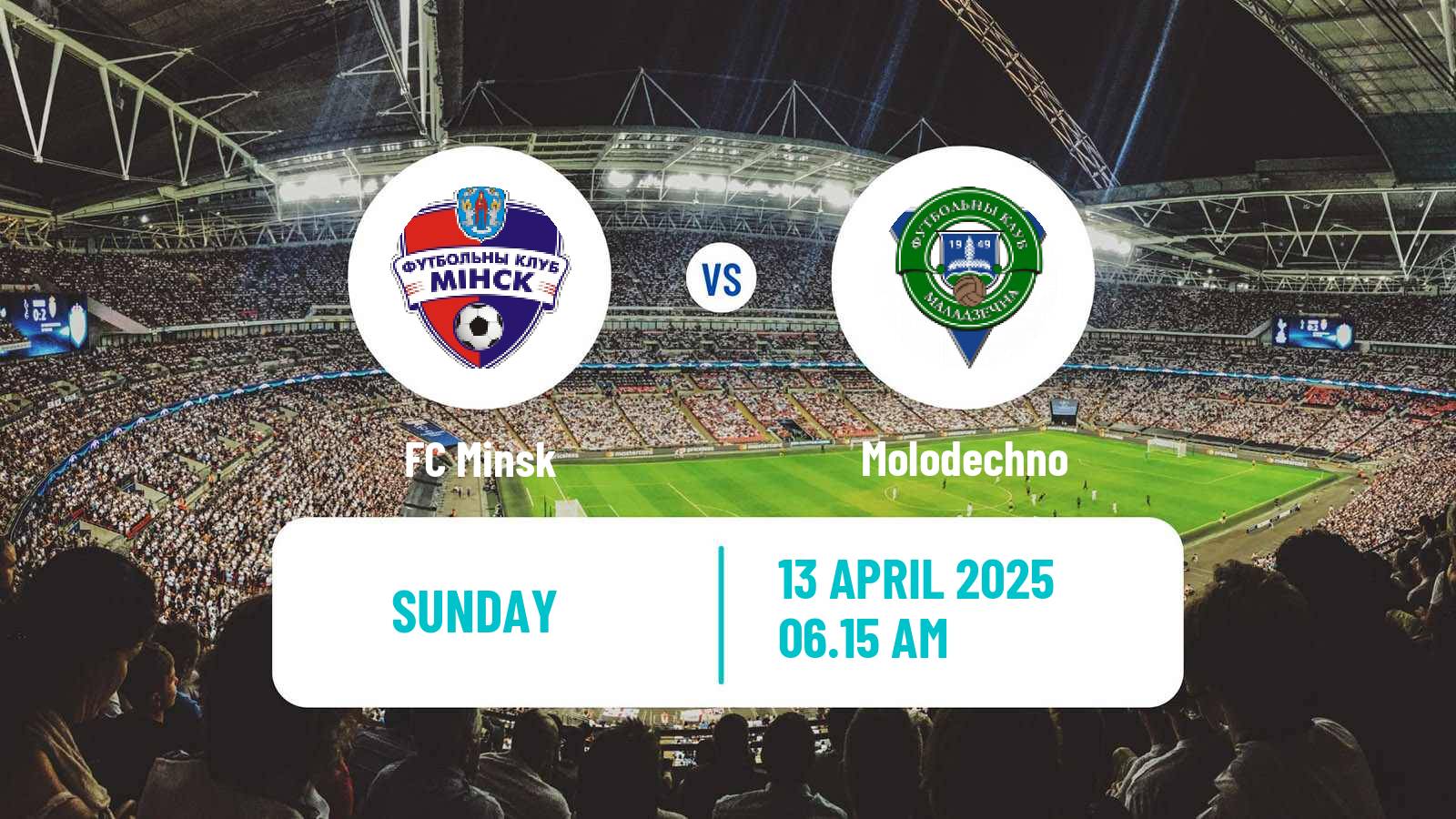 Soccer Belarusian Vysshaya Liga Minsk - Molodechno