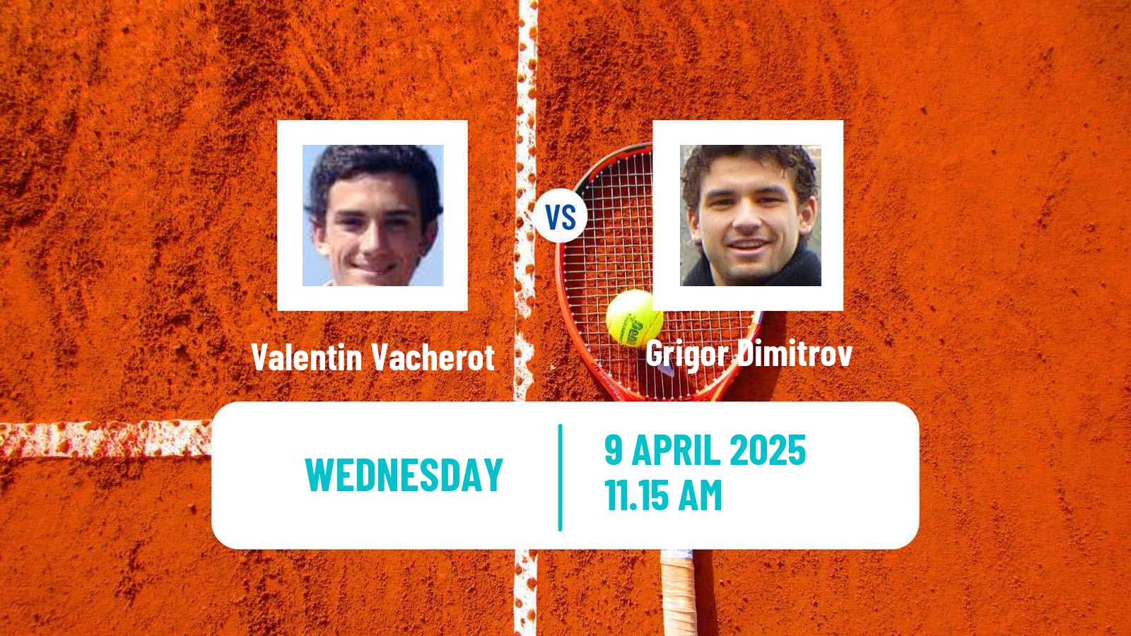 Tennis ATP Monte Carlo Valentin Vacherot - Grigor Dimitrov