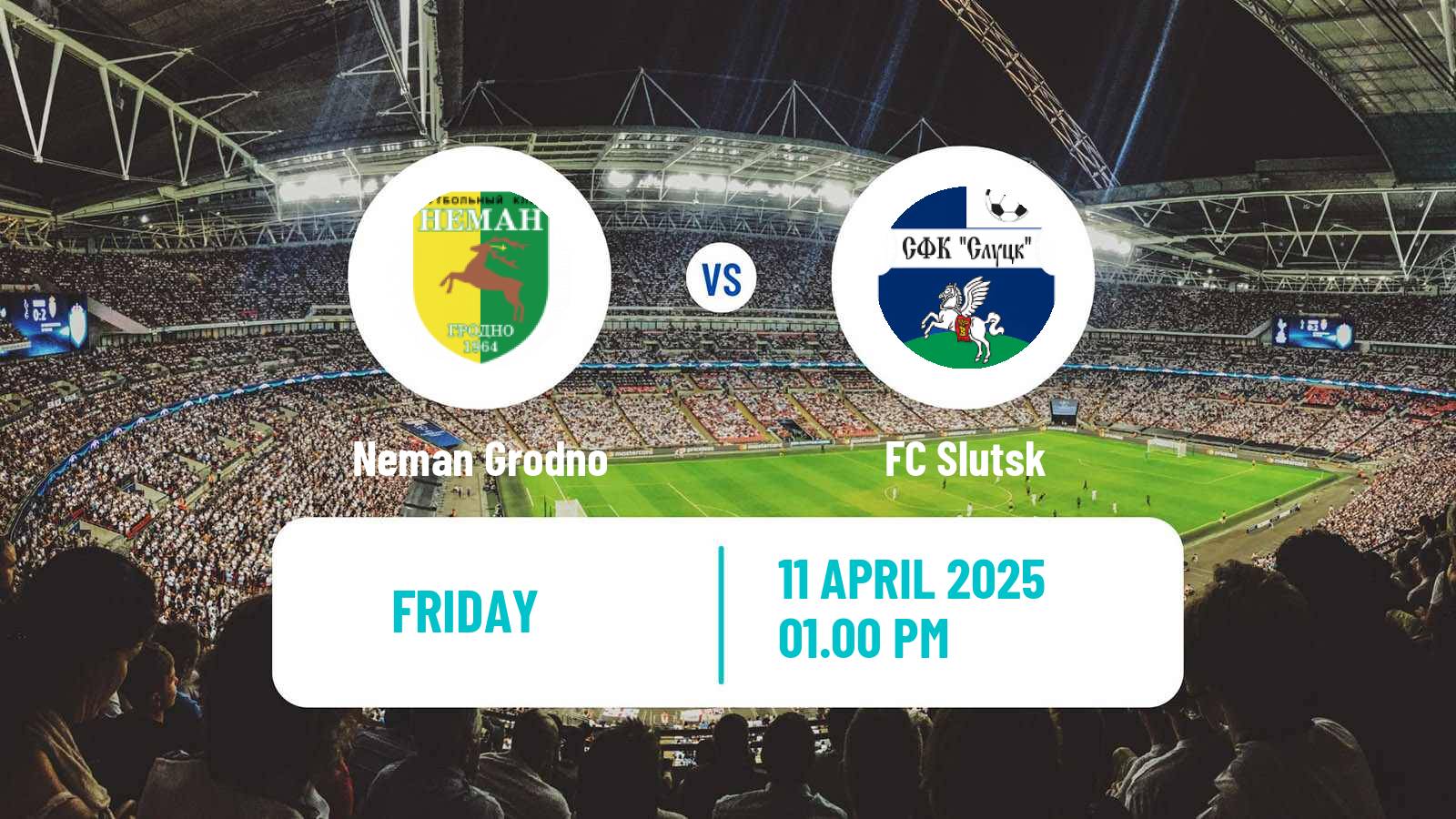 Soccer Belarusian Vysshaya Liga Neman Grodno - Slutsk